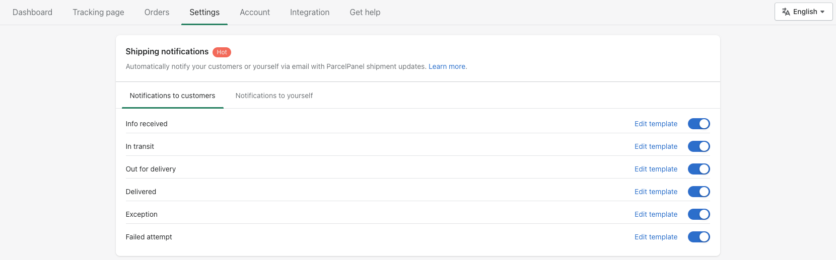 Selecting Customer Exceptions to Track