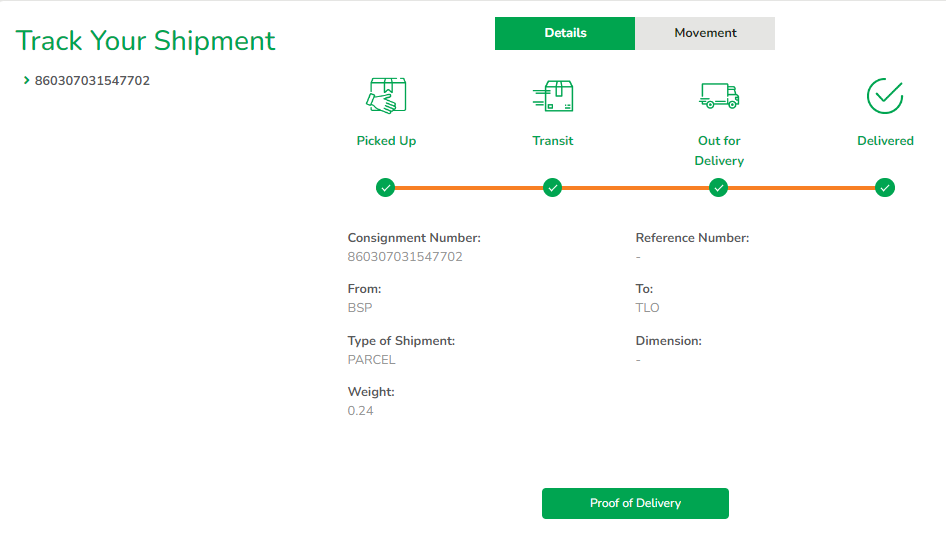 city-link-tracking-details