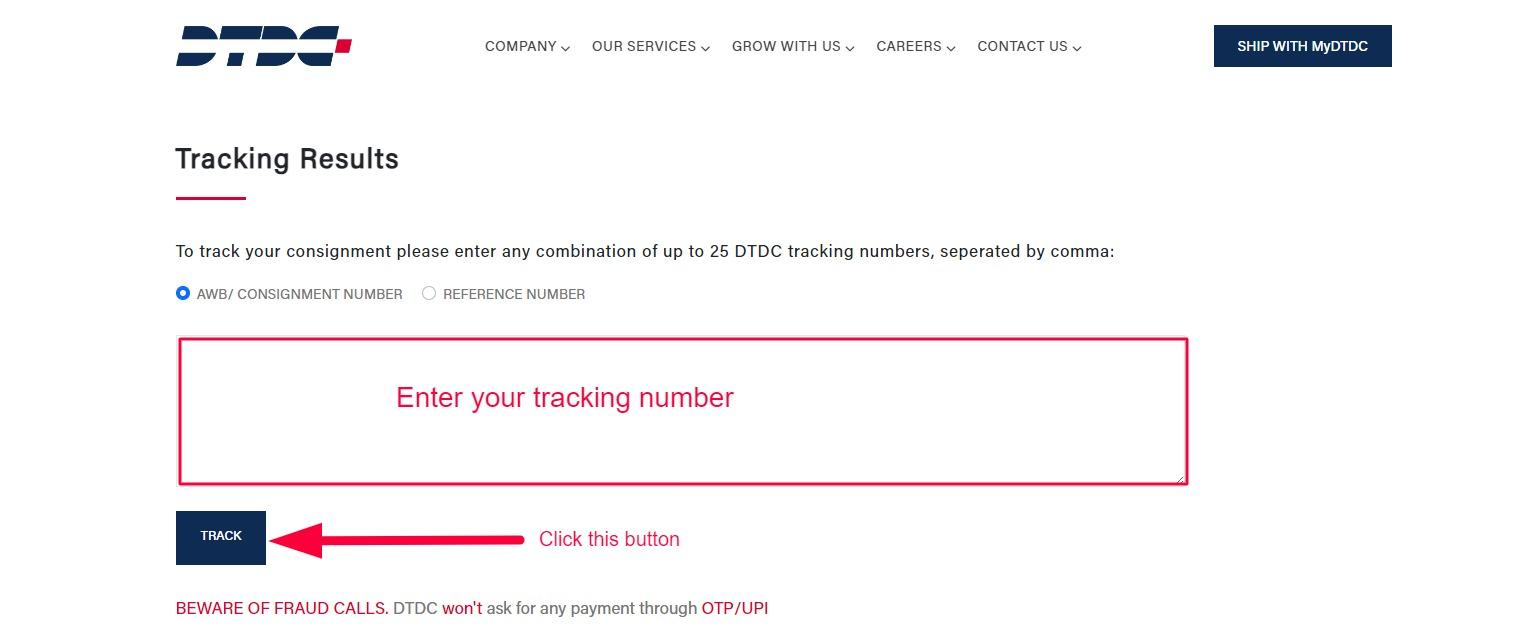 dtdc-tracking-page