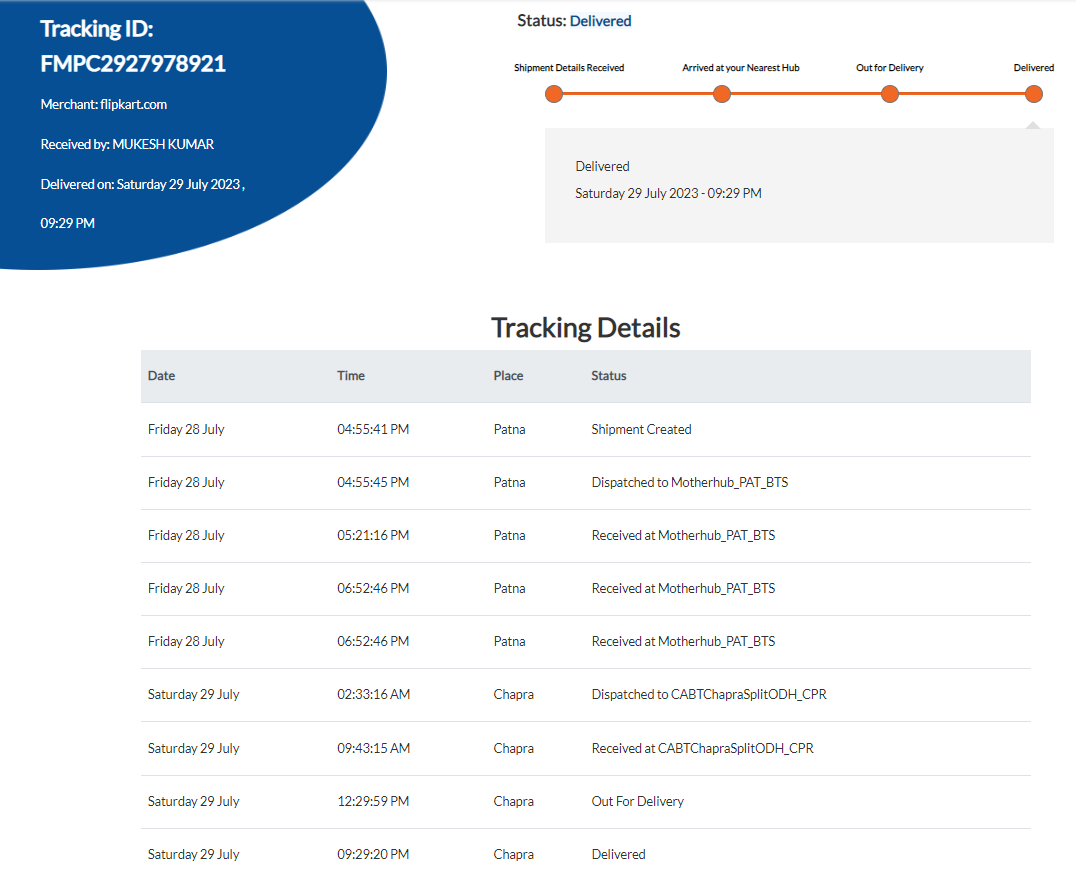 ekart-tracking-details