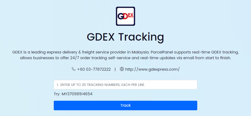 gdex-tracking-parcelpanel