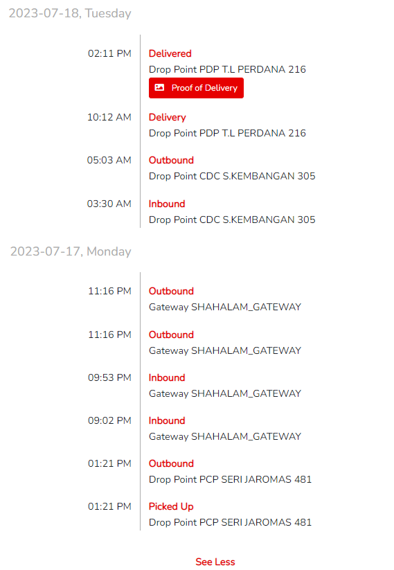 J&T Tracking Malaysia J&T Express Tracking Parcel Panel