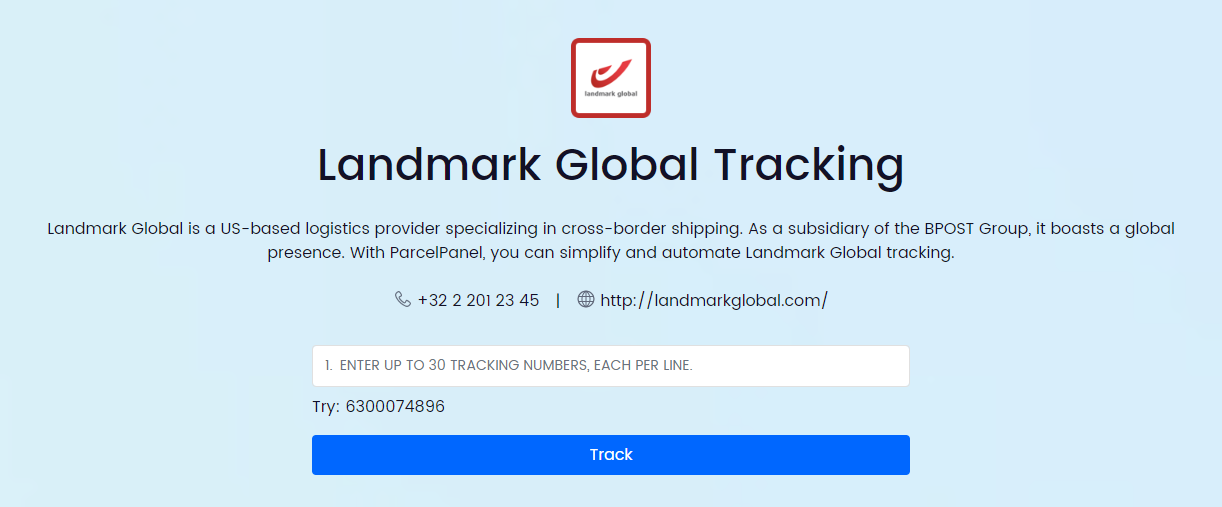 Landmark Package Tracking