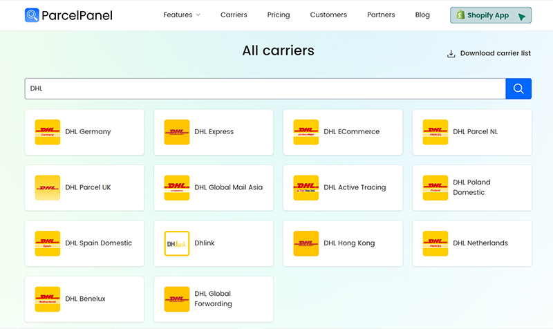 parcelpanel-dhl-tracking-services