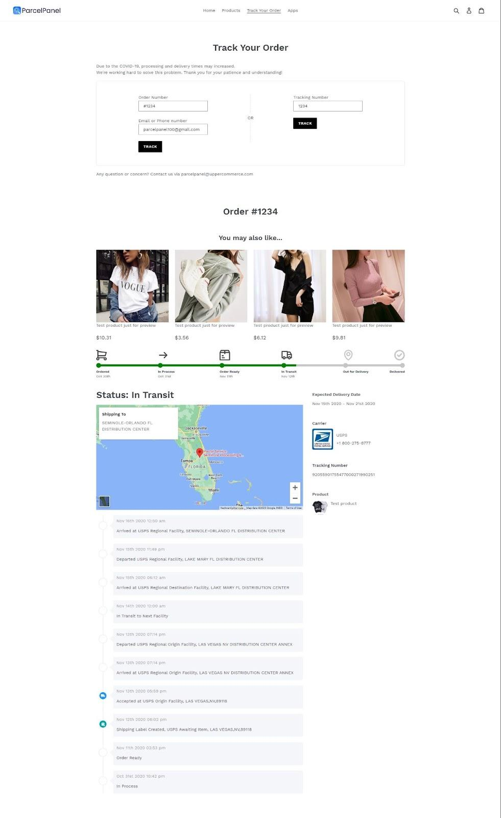 parcelpanel-order-tracking-page-example