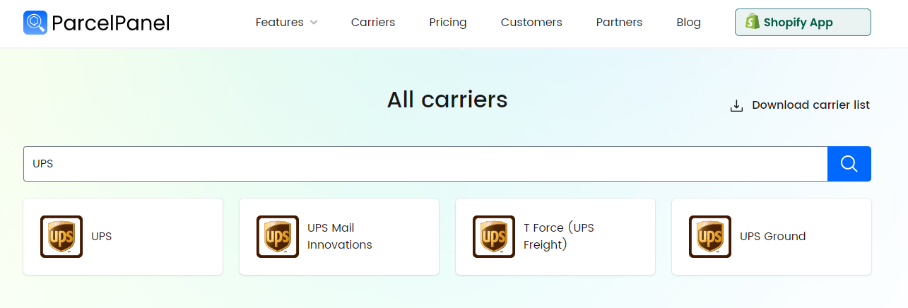 parcelpanel-ups-tracking-services