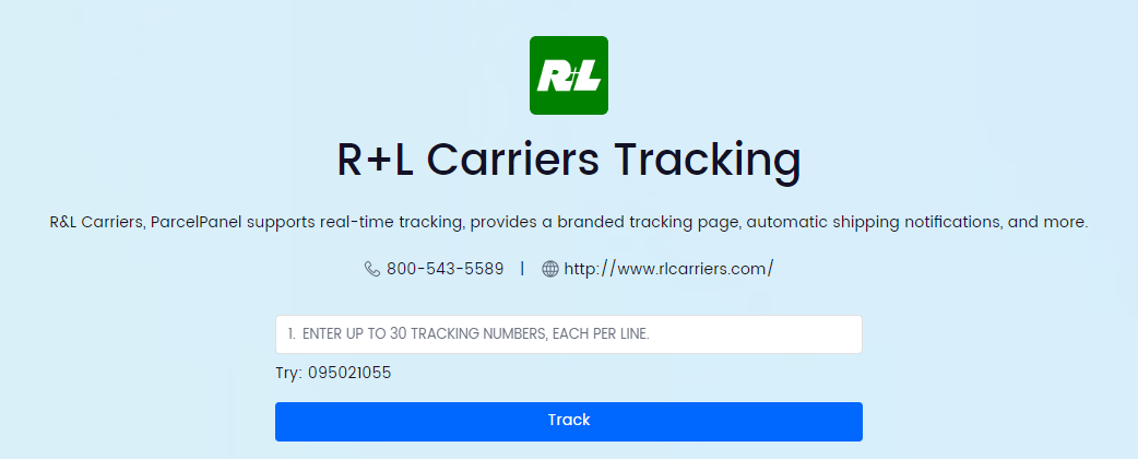 R&l Carriers Tracking Parcelpanel 