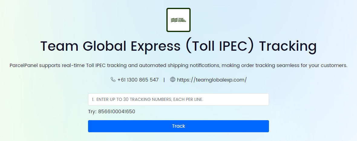 TOLL GLOBAL EXPRESS TRACKING