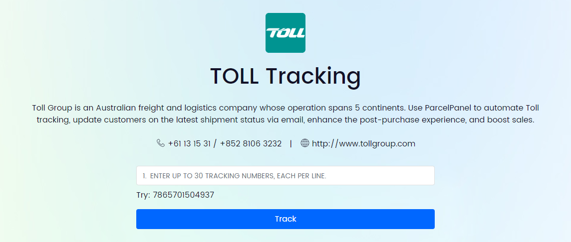 TOLL GLOBAL EXPRESS TRACKING