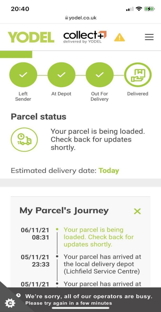 can i send a parcel with yodel